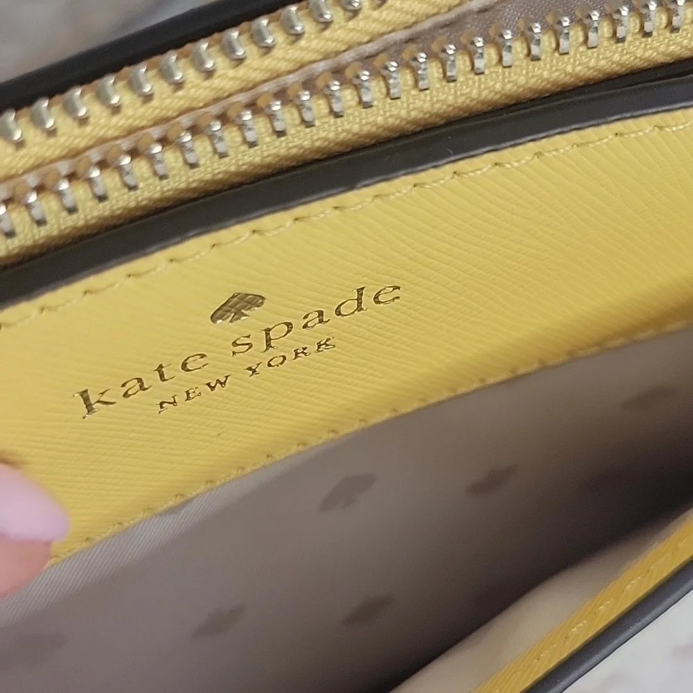 Kate Spade Butter Yellow Crossbody Bag with Minimalist Design NWT